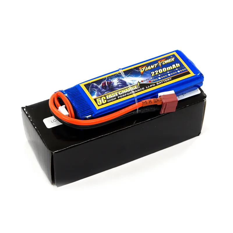 Аккумулятор для страйкбола Giant Power Li-Pol 7.4V 2S 2200mAh 25C 16х33х102мм T-Plug