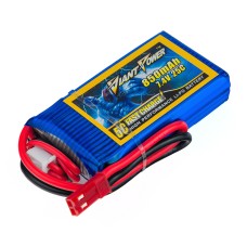 Аккумулятор Giant Power Li-Pol 850mAh 7.4V 2S 25C 13x29x55мм JST