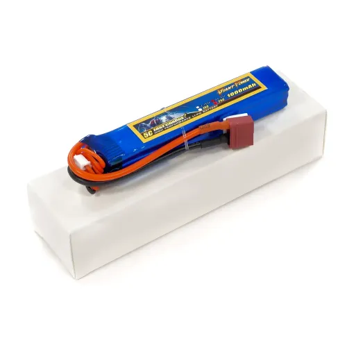 Акумулятори 11,1 V LiPo Аккумулятор для страйкбола Giant Power Li-Pol 11.1V 3S 1000mAh 25C 16.5х20х103мм T-Plug