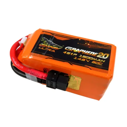 Акумулятори 14,8 V LiPo Аккумулятор Dinogy ULTRA G2.0 Li-Pol 1500mAh 14.8V 4S 80C XT60 72x34x39мм