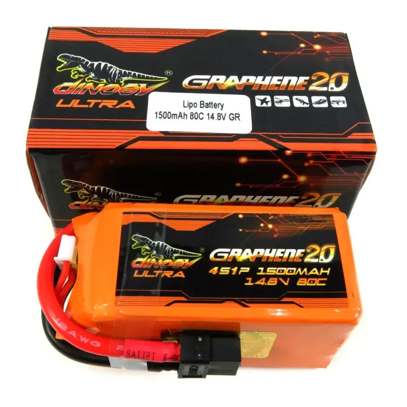Аккумулятор Dinogy ULTRA G2.0 Li-Pol 1500mAh 14.8V 4S 80C XT60 72x34x39мм