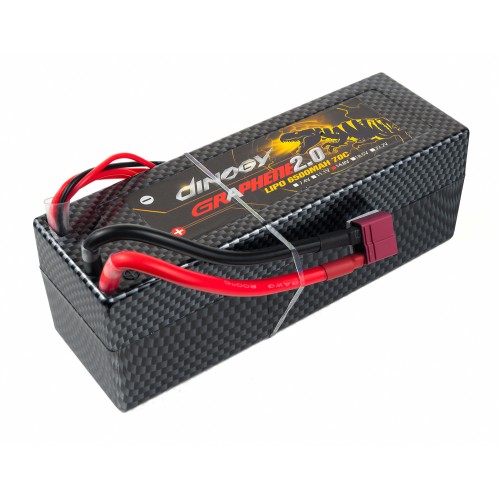 Акумулятори 14,8 V LiPo Аккумулятор Dinogy G2.0 Li-Pol 6500mAh 14.8V 4S 70C Hardcase 48x46x139мм T-Plug