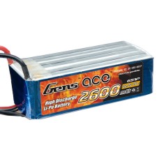 Аккумулятор Gens Ace LiPO 22,2 В 2600 мАч 6S 25C (B-25C-2600-6S1P)