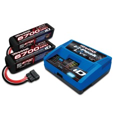 Комплект Traxxas EZ-Peak Live 100-240 В 12 А 100 Вт 2971 + 2 шт LiPO 14,8 В 6700 мAh 4S 25C 2890X (2993)