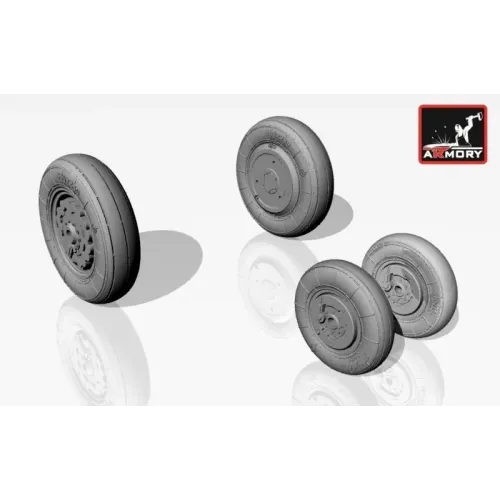 Фототравлення Колеса для Су-7Б / BM/BMK , поздний тип (AR-AW48006) Масштаб: 1:48