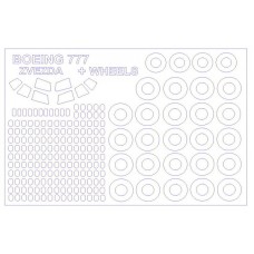 Маска для модели самолета Boeing 777-300ER (Zvezda) 1:144