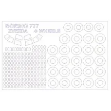 Маска для модели самолета Boeing 777-300ER (Zvezda) 1:144