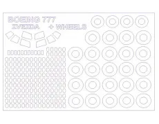 Маска для модели самолета Boeing 777-300ER (Zvezda) 1:144
