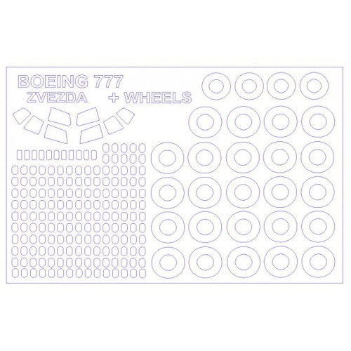 Декалі Маска для модели самолета Boeing 777-300ER (Zvezda) 1:144