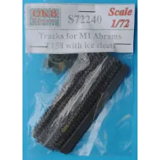 Траки для танка M1 Abrams, тип T158 с зимними грунтозацепами 1:72