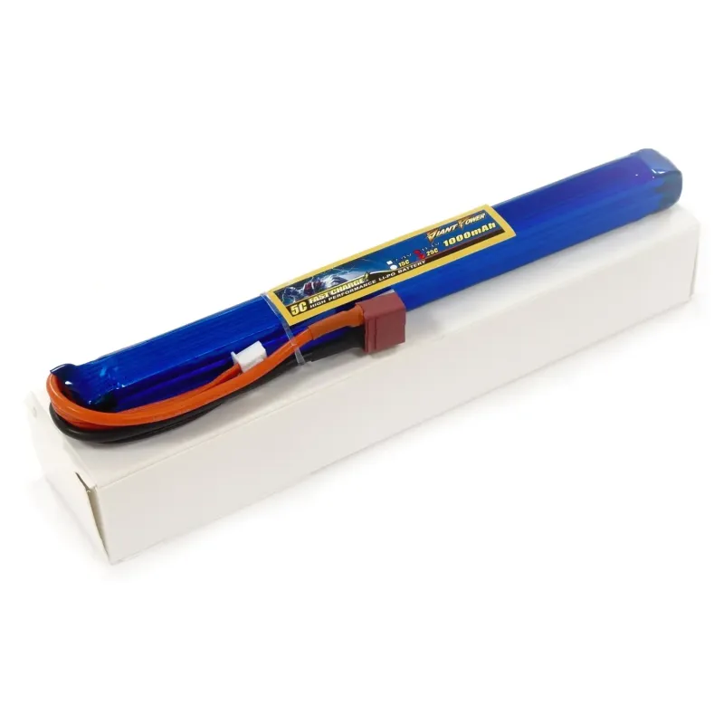 Аккумулятор для страйкбола Giant Power Li-Pol 11.1V 3S 1000mAh 25C 15х15х185мм T-Plug