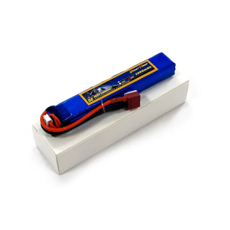 Аккумулятор для страйкбола Giant Power Li-Pol 11.1V 3S 1300mAh 25C 18х21х130мм T-Plug