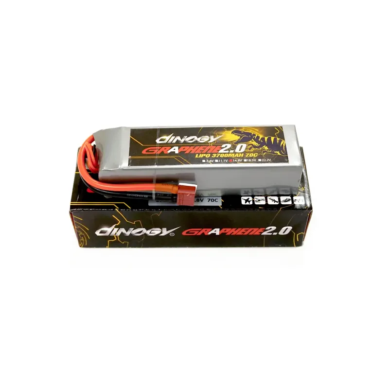 Аккумулятор Dinogy G2.0 Li-Pol 3700mAh 14.8V 4S 70C T-Plug 150x45x30мм