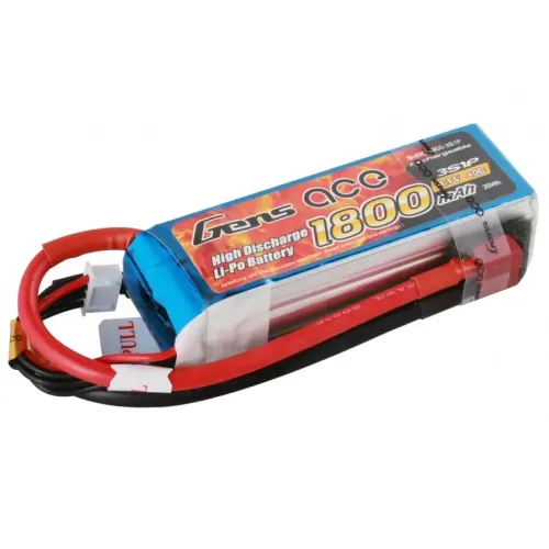 Акумулятори 11,1 V LiPo Аккумулятор Gens Ace LiPO 11,1 В 1800 мАч 3S 40С (B-40C-1800-3S1P)