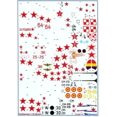 Декаль на самолет Поликарпов И-16 (BD72043) Масштаб:  1:72