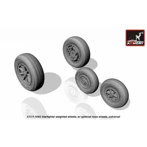 Набори деталіровки Колеса с дисками для F-104G "Starfighter" с дополнительным носовым колесом 1:72