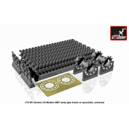 Набори деталіровки Траки для M1 Abrams, ранний тип с ведущими колесами 1:72