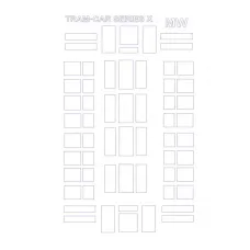 Маска для модели трамвая серии "X" (Military Wheels) 1:72