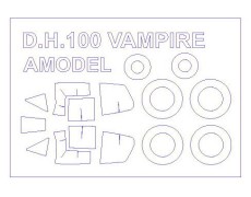 Маска для модели самолета DH.100 Vampire (Amodel) 1:72