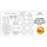 Маска для модели самолета Lancaster Mk.I/III / B.III "Dambusters" (Revell) 1:72
