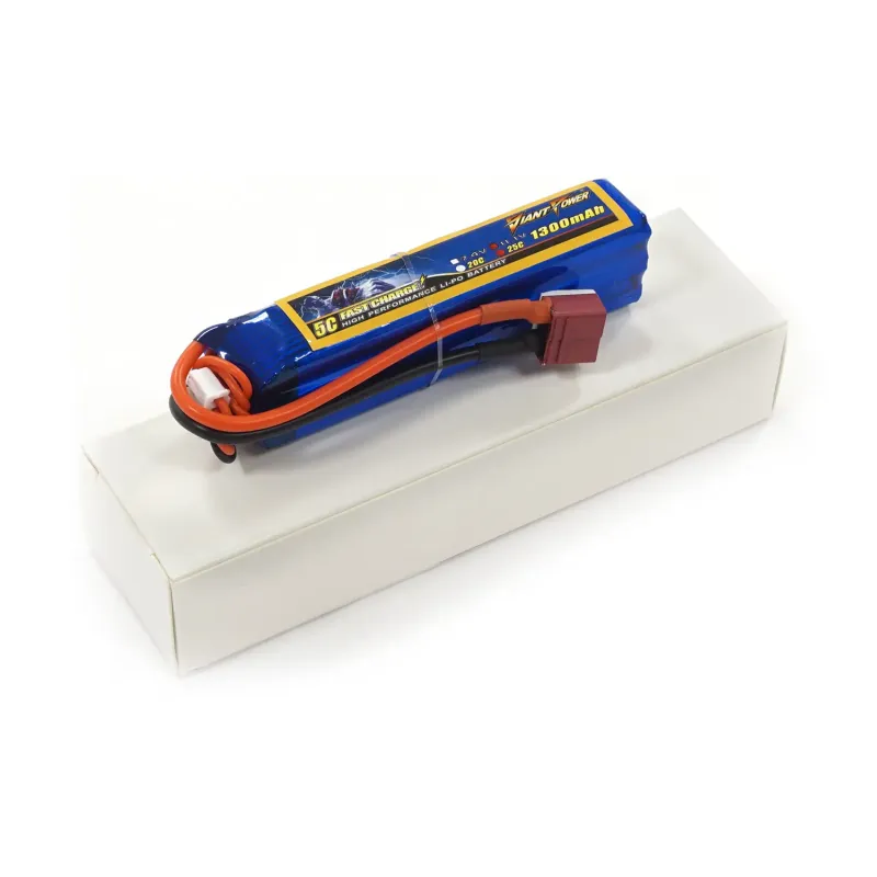 Аккумулятор для страйкбола Giant Power Li-Pol 11.1V 3S 1300mAh 25C 24х20х96мм T-Plug