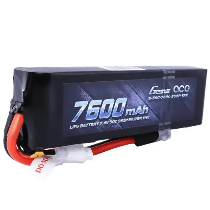 Аккумулятор Gens Ace LiPO 7,4 В 7600 мАч 2S 50C (B-50C-7600-2S2P-TRX)