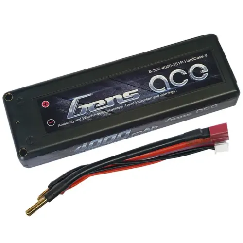 Акумулятори 7,4V LiPo Аккумулятор Gens Ace LiPO 7,4 В 4000 мАч 2S 30C (B-30C-4000-2S1P-HardCase-9)