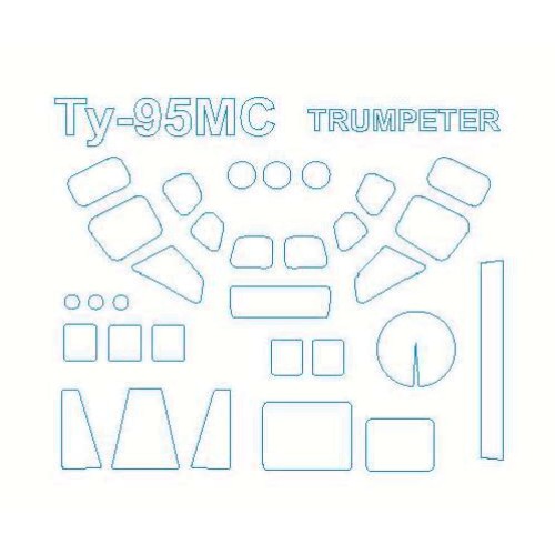 Декалі Маска для модели самолета Ту-95 МС (Trumpeter) 1:72
