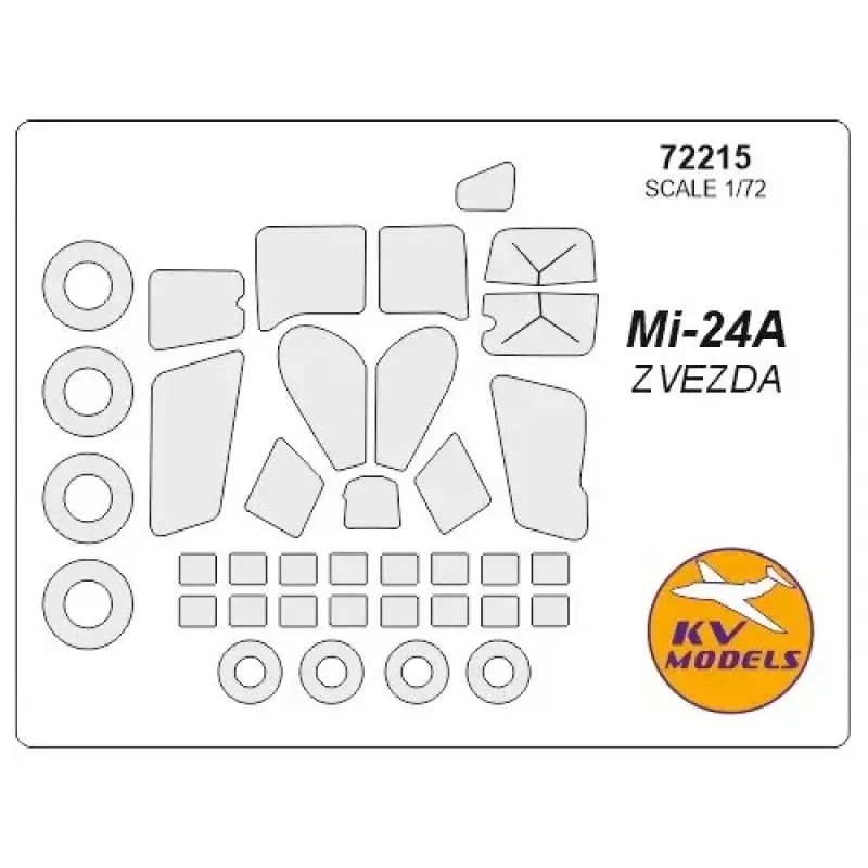 Маска для модели вертолета Ми-24А 1:72