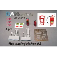 Набор деталировки: Огнетушители на подставке. №1, 4 шт. 1:35