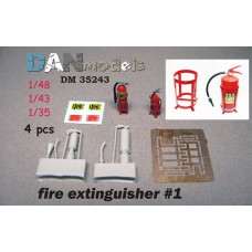 Набор деталировки: Огнетушители на подставке. №1, 4 шт. 1:35