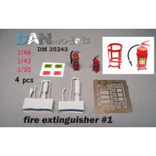 Набор деталировки: Огнетушители на подставке. №1, 4 шт. 1:35
