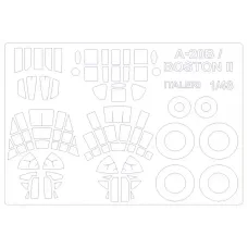 Маска для модели самолета Douglas A-20B / Boston II (Italeri) 1:48