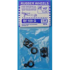 Резиновые колеса для самолета Bf 109 G, версия B 1:48