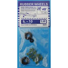 Резиновые колеса для самолета Ил-10 1:48