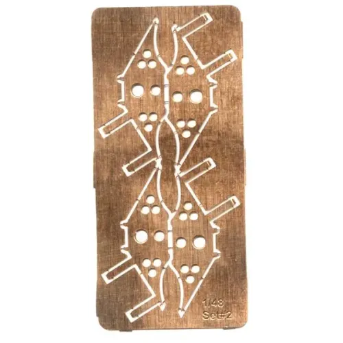 Фототравление Самолетные стопорные колодки набор №3 (DAN48505) Масштаб: 1:48