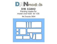 Маска для модели автомобиля Урал- 4320 (Zvezda) 1:35