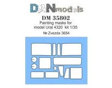 Маска для модели автомобиля Урал- 4320 (Zvezda) 1:35