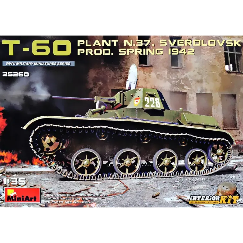 Т-60 с интерьером, Свердловского завода №37. Весна 1942 года 1:35