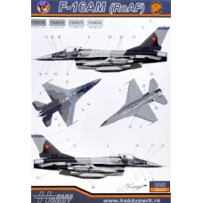 Декаль для самолета F-16AM/BM (RoAF) 1:48