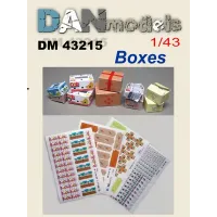 Материал для диорам из бумаги: картонные коробки в ассортименте. Набор 1. 1:43