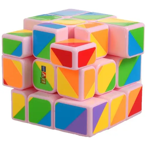 Головоломка Smart Cube Rainbow pink | Радужный кубик розовый.