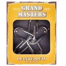 Grand Master Puzzles QUANTUPLETS yellow | Металлическая головоломка