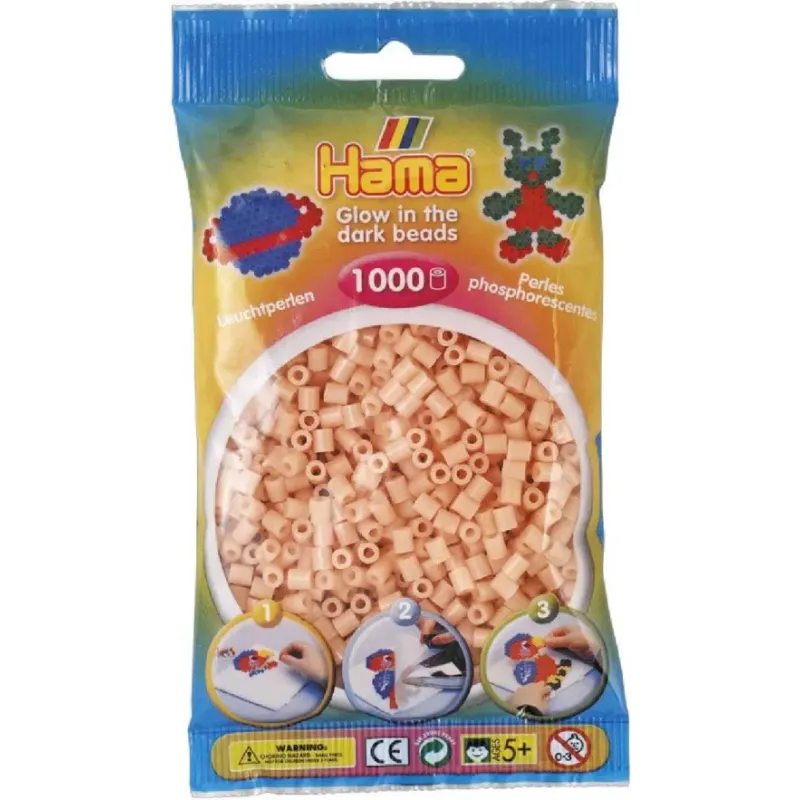 Термомозаїка HAMA Набір червоних намистин що світяться MIDI 5+, 1000шт