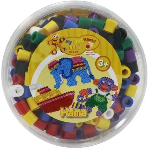 Термомозаика Термомозаїка HAMA Набір кольорових намистин MAXI 3+, 600шт, 7 кольорів