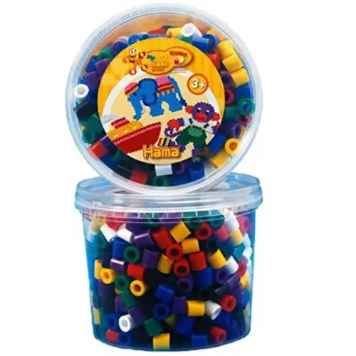 Термомозаика Термомозаїка HAMA Набір кольорових намистин MAXI 3+, 600шт, 7 кольорів