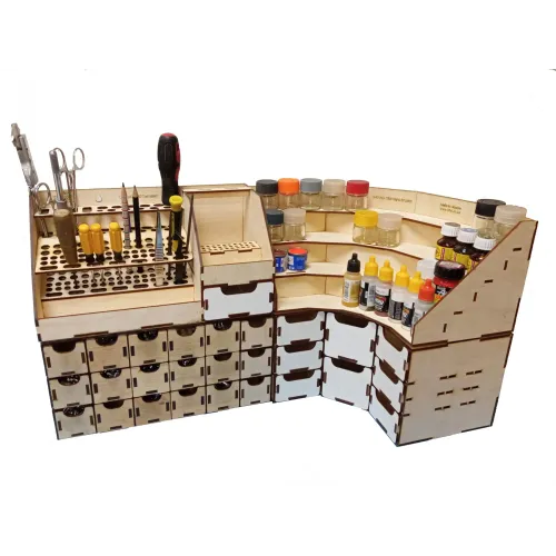 Модульное рабочее место WO-1208 Подставка под краску угловая