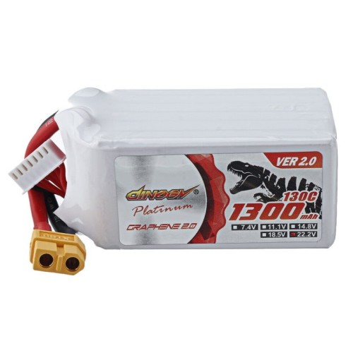 Акумулятори 22.2V Li-Po Аккумулятор Dinogy PLATINUM G2.0 Li-Pol 1300mAh 22.2V 6S 130C V2 XT60