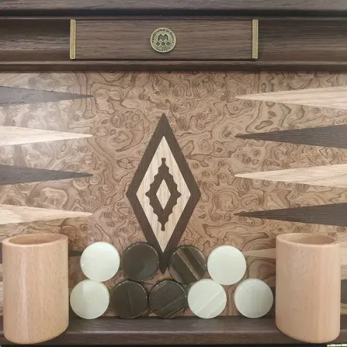 Нарди Нарди Manopoulos BJJ1, горіх, дуб, пластик, коричневий перламутр, 48х30 см