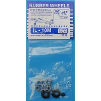 Резиновые колеса для самолета Ил-10М 1:72